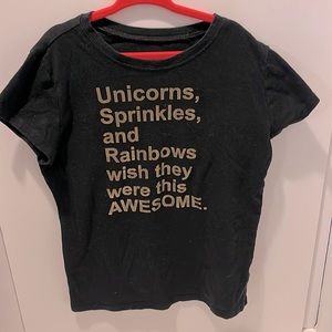 Girls 6 6X Cat & Jack Unicorn,Sprinkles, & Rainbows Top